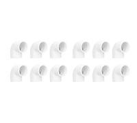 12 Pezzi di raccordi per Tubi in PVC Adattatore a Gomito 90 Gradi articolazioni di Alimentazione dell'Acqua in plastica a 2 Vie per sistemi di distribuzione della Pressione (20 mm)