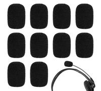 12 pezzi di ricambio paravento microfono auricolare, microfono in schiuma lapel auricolare microfono protezione cover microfono microfono minimo, cuffie parabrezza cover microfono per lezioni incontri
