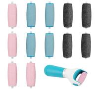 12 pezzi di ricarica Rapeuse per Scholl, 3 tipi di rugosità, rulli di ricambio compatibili con Scholl Velvet Smooth, per pedicure piede elettrico, piedi rape piedi
