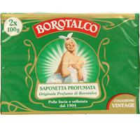 12 pezzi di saponetta profumata borotalco in confezione doppia - 2 x 100 gr