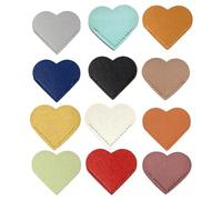 12 pezzi di segnalibri in pelle a forma di cuore, segnalibri per pagine ad angolo, retro semplice segnalibro titolare, simpatici segnalibri per gli amanti della lettura,portatile di lettura accessori