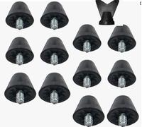 12 pezzi di tacchetti per scarpe da calcio, tacchetti di ricambio per Nike con chiave inglese, compatibili con la maggior parte delle scarpe da calcio sul mercato, 2 misure 13 mm 16 mm (nero)