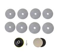 12 pezzi di tamponi lucidanti diamantati da 4 pollici e 100 mm con supporto da 5/8" 11 for granito bagnato/asciutto, cemento, marmo e pietra