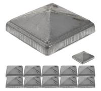 12 pezzi di tappi for pali di recinzione in ferro in stile piramidale, copricolonne for ringhiere, tappi rettangolari for pali in metallo for recinzioni, cancelli a traliccio, accessori