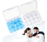 12 pezzi di tappi per le orecchie per dormire a prova di rumore, tappi per le orecchie in morbido silicone per dormire, riutilizzabili, a prova di rumore per russare, dormire, aerei, viaggiare, lavora