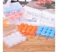 12 pezzi di tappi per orecchie in silicone riutilizzabili, tappi in cera di silicone per nuoto, malleabili, per ridurre il rumore e proteggere durante il sonno blu,Bianco,Arancia,Blu - 6 pezzi,Bianco 