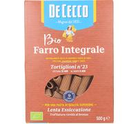 12 pezzi di tortiglioni n. 23 di farro integrale de cecco bio - 500 gr