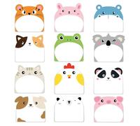 12 pezzi divertenti foglietti per appunti con simpatici animali, mini note adesive autoadesive, forniture personalizzate, arte estetica, blocco note, memo, adatto per scuola, ufficio
