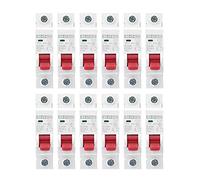 12 pezzi DZ47-63Z DC250V 1P MCB interruttore di circuito, interruttore miniaturizzato per impianto fotovoltaico solare, interruttore d’aria con contatti in argento e montaggio su (10A)