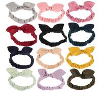 12 Pezzi Elastici Chioma Fiocco, e Gomma per Donne | Colori Assortiti, Comodi e Delicati, per Coda di Cavallo, Polso, Viaggio e Lavoro Stile Casuale