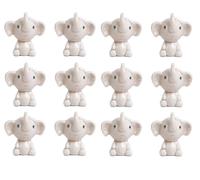 12 Pezzi Elefante Spiritoso Rosa 6,2 cm in Porcellana Bomboniera Multi-occasione