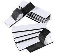 12 Pezzi Feltro Adesivo Forte Biadesivo, Feltro Autoadesivo Stretch Adesivo, Strisce a strappo con elementi di fissaggio posteriori adesivi adesiva Nastro a strappo, per Casa, Ufficio, Nero, 3 x 10cm