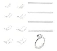 12 Pezzi Ferma Anello, Stringi Anello Invisibile, Stringi Anello Silicone, Riduttore Dimensione, Perfetto per Un Adattamento Perfetto e Discreto