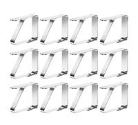 12 Pezzi Ferma Tovaglia da Tavola Inossidabili, Tovaglia Clip per per Tavolo da 0-3cm, Tovaglia Clip, Fermatovaglia per Pranzo, Famiglia, Ristorante, Outdoor Picnic