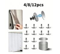 12 pezzi Fermagli magnetici per tende, Pesi magnetici per tende con puntine, Supporti magnetici per tende, Utilizzati per fissare le tende e impedire che vengano soffiate via, Regalo per compleanno e 