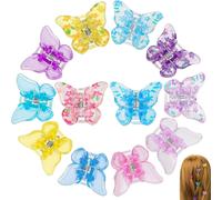 12 Pezzi Fermagli per Capelli a Farfalla, Mollettine Capelli, Mini Pinze per Cap