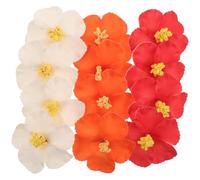 12 Pezzi Fermaglio per Chioma Fiore Artificiale Stile Boho | Clip Laterale Riutilizzabile in Eva, per Donne, Feste Luau e Viaggi Estivi, Manutenzione Semplice
