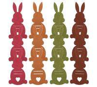12 Pezzi Fermaglio Portacarte a Forma di Coniglio per Tavola di Pasqua | Feltro, per Biglietti e Note, Stile Festivo, per Decorazioni e Organizzazione