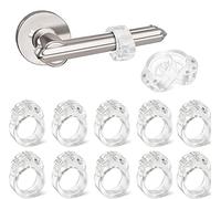 12 Pezzi Fermaporta per Maniglia, Paracolpi Porta Fermaporta Maniglia Trasparente Apertura Ø 18 mm, Fermaporta in Silicone Flessibile Elastico Tampone Proteggi Finestre, Fermaporte