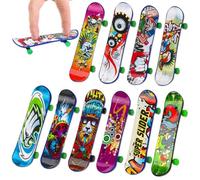 12 Pezzi Finger Mini Skateboard, Skateboard Finger, Mini Skateboard da Dita per Bambini,Finger Skateboard Giocattolo,per Bambini Compleanno, Premi per Lezioni Scolastiche(Modello Casuale)