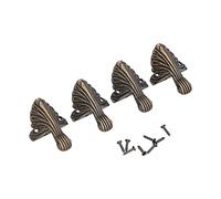 12 pezzi gambe in lega design retrò elegante copertura per piedi in bronzo verde con vite per scatola di legno protezione angolo, decorazione per estrattore