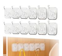 12 Pezzi Ganci Adesivi Ganci Adesivi Cucina Ganci Adesivi Bagno Ganci Appendiabiti Adesivi Adesivi Multifunzionali Ganci Adesivi Mmuro Per Camera da Letto Bagno,Cucina,Soffitto Bianco Verde Arancione