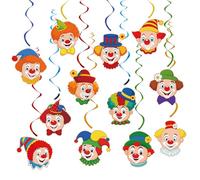 12 Pezzi Ghirlande a Spirale di Clown, Ghirlande da Pagliaccio per Carnevale, Decorazioni da Appendere al Soffitto per Feste, Compleanno, A Tema Circo e Matrimonio