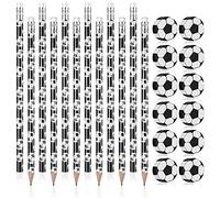 12 Pezzi Gomme da Cancellare da Calcio,12 Pezzi Matite con Gomma da Calcio,Set di Cancelleria a Tema Calcio,Matite da Calcio,Sportivo per Matite,Mini Carino Gomma Cancellare Calcio Creative