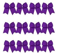 12 pezzi grandi fiocchi elastici for capelli accessori for for for ragazze adolescenti che praticano cheerleading Per Cheerleader(Purple)