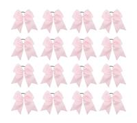 12 pezzi grandi fiocchi elastici for capelli accessori for for for ragazze adolescenti che praticano cheerleading Per Cheerleader(Pink)