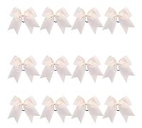 12 pezzi grandi fiocchi elastici for capelli accessori for for for ragazze adolescenti che praticano cheerleading Per Cheerleader(Beige)