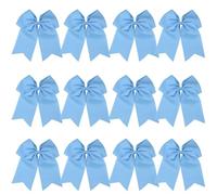 12 pezzi grandi fiocchi elastici for capelli accessori for for for ragazze adolescenti che praticano cheerleading Per Cheerleader(Light blue)