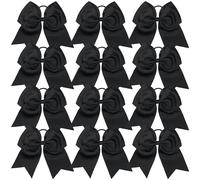 12 pezzi grandi fiocchi elastici for capelli accessori for for for ragazze adolescenti che praticano cheerleading Per Cheerleader(Black)