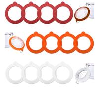 12 Pezzi Guarnizioni Di Ricambio In Silicone, Anelli Di Gomma Per Barattoli Di Sicurezza, Anelli Di Gomma, Guarnizioni In Vetro Bianco Morbido, Ricambio Per Normali Bicchieri A Collo Largo