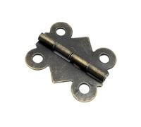 12 pezzi in ottone dorato a forma di farfalla regalo for scrigno gioielli carillon in legno custodia for vino vite for cerniera for porta dell'armadio della casa delle bambole(Bronze L 25x30mm)