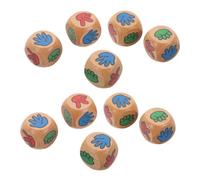 12 Pezzi Indovinare i Dadi Giocattoli Per Indovinare Le Dita Dadi Da Gioco Multicolori Gioco D'ipotesi Con Le Dita Di Legno Accessori Per Giochi Da Tavolo Di Legno