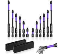 12 Pezzi Inserti per Avvitatore Professionali Punte Avvitatore Inserti Avvitatore Punte Magnetiche Antiscivolo per Riparazioni Ambito Industriale Domestico Elettrotecnico Foratura Fori Serraggio Viti