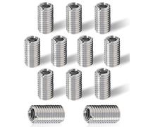 12 Pezzi Inserto Filettato da M10 a M8,Inserto Filettato Autofilettante Acciaio Inossidabile, Dado Filettato Con Inserto Filettato Riparazione,per Automotive Turbina a Vapore Attrezzature Meccaniche