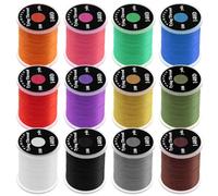 12 pezzi kit di fili non cerati per legare mosche, fili di nylon per esche a mosca, adatti a ganci 6#-10#, compatibili con bobine
