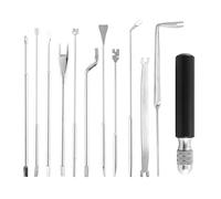 12 pezzi Kit di strumenti di riparazione per accordatura pianoforte strumento chiave per pianoforte strumento per pianoforte String Machine Piano Handle Tuning Tool