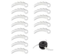 12 Pezzi Lame per Tagliaerba, Lame per Decespugliatore in Plastica, Coltelli in plastica per MaKita 198426-9