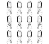 12 Pezzi Lampadine Alogene G9 40W 230V Dimmerabile, Bianco Caldo 2700K, 480LM, Angolo del Fascio 360°, G9 Lampada Alogena Trasparente Lampadina a Capsula, per Forno, Plafoniere, Applique
