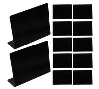12 Pezzi Lavagnette Segnaposto Mini Nere in Pvc, Canc