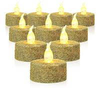 12 Pezzi Led Candela Glitter A Batteria