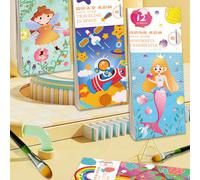 12 pezzi/libro, Pittura ad acquerello, Pittura graffiti, Pittura graffiti d'artista, Pittura ad acquerello cartoni animati, Pittura tascabile da viaggio, Regalo per le vacanze, Regalo per il Ringrazia