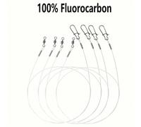 12 pezzi Linea da pesca in fluorocarbonio 100% con anelli doppi e gancio di bloccaggio rapido, linea da pesca di alta qualità 9 kg 12 pezzi,7 kg 12 pezzi,18 kg 12 pezzi,12 kg 12 pezziFibra sintetica