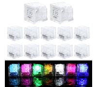 12 Pezzi Luminous ice, Luminoso Ice Subacquee Forma Cubetti di Ghiaccio Luci Multicolore Ghiaccio LED Ice Cube Sensore Liquido Cubo Adatto per Bar Balli Ricevimenti Feste Matrimonio Giocattoli bagno