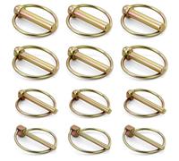 12 pezzi M4,5/M6/M8/M10 Coppiglie a Scatto, Coppiglie per Trattore, Sicurezza Rotondi Perni di Fissaggio, Anello O-pin Perno di Fissaggio Boccole per Rimorchio per Trattori Agricoli