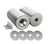 12 pezzi magneti 10 KG forza 20 x 7 mm con foro e capsula magnete al neodimio