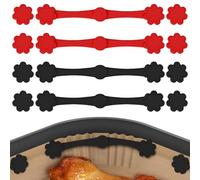 12 pezzi Magneti in Silicone per Friggitrice ad Aria, Fibbia Magnetica per Friggitrice ad Aria,Accessori Friggitrice ad Aria Resistente al Calore, Previene la Combustione della Carta, Girare